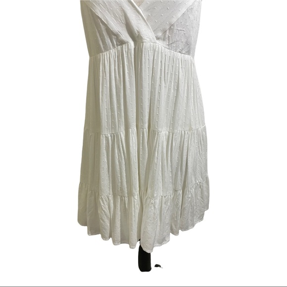 Inmod womens mini dress tiered v-neck rayon back crisscross pattern Small - Picture 11 of 15